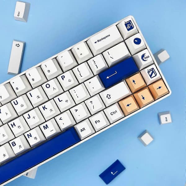 137 Taster PBT Keycaps Cherry Profil DYE-SUB Keycap til Cherry MX Switch Mekanisk Tastatur Soyamælk Tema Keycap