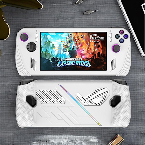 Mjukt Silikon Skyddande Fodral för Asus ROG Ally Spelkonsol, Repskyddande Stötsäker Hölje, Med 2 Skärmskydd