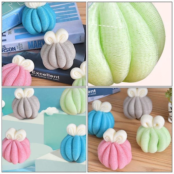 2 st Duschsvampar Loofah Nätpåse Duschboll Kroppsskrubb Exfolierande Bubbeltillverkare För Kroppstvål Män Kvinnor Badrum Hud, Slumpmässig Färg - -