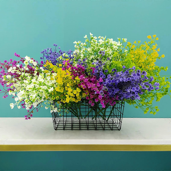 Tørkede planter, kunstig blomstersimulering av admiralsvilg, falsk gypsophila i bulk, ekte berøringsblomster, falske buketter