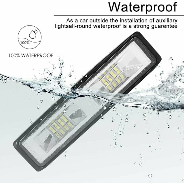 2 stk. LED arbeidslys, LED arbeidslys for kjøretøy, båter, lastebiler, biler, SUV-er, ATV-er 48W 12-30V