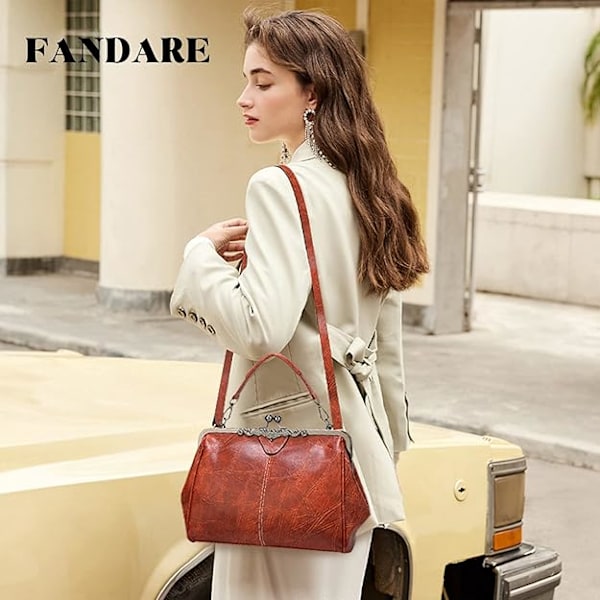 Dame Håndtasker Elegante Skuldertasker Crossbody Tasker Clutch Håndtasker Vandtæt PU Læder til Shopping Rejser Kontor Business Messenger Tasker