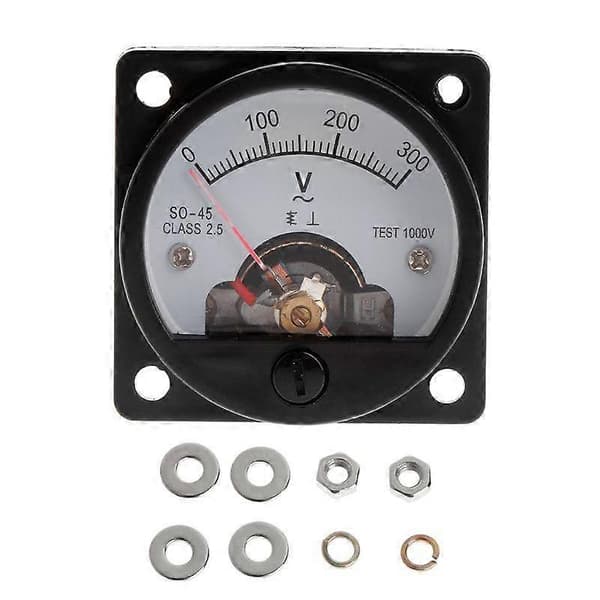 SO-45 Analog Voltmeter 0-300V med Klar Skala Noggrann Lätt