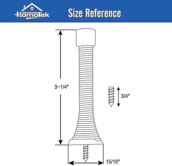 12-pack Dörrstopp, 3-1/4\" Tunga Dörrstopp - Flexibel Dörrstopp Med Låg