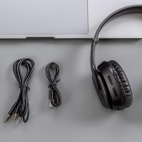 Headset med metallbas, Bluetooth-hörlurar