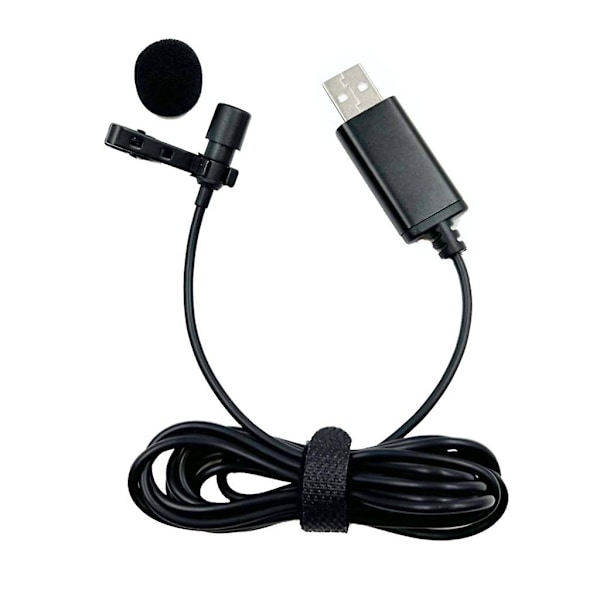USB Mini Bærbar Klips-på Lapel Lavalier Knaphuls Mikrofon Ledningsforbundet Mikrofon Til PC