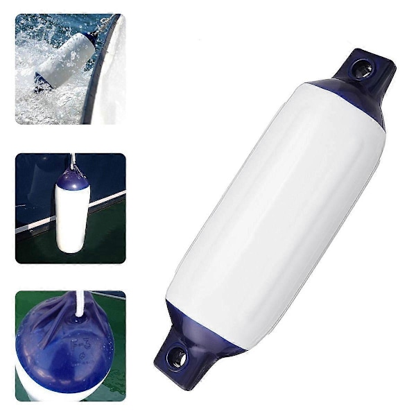 2 st Inflatable Båtfender PVC Båtfender Yachtsfender UV-skydd Ribbad Stötfångare Båttillbehör