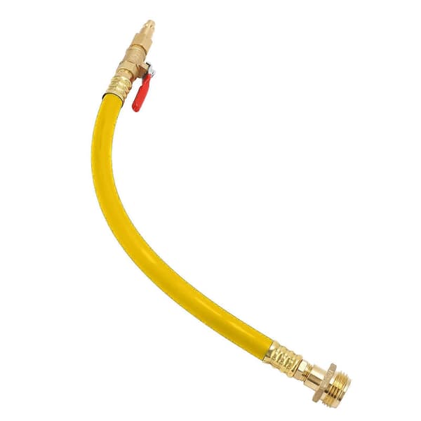 RV-vinteriseringskit med snabbkopplingsplugg och avstängningsventilskompressoradapter för husvagn, båt, husbil, bevattningssystem, gul