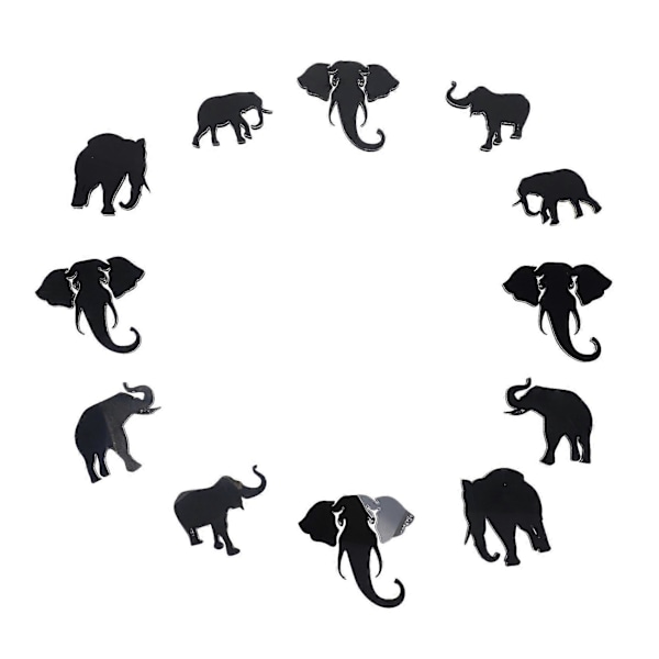 Unik Djurformad Väggklocka Fashion Diy Akryl Spegel Elefant Hängande Klocka För Hem Sovrum