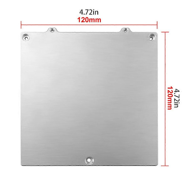 Varm Sängstödskiva Aluminium Fjäderplatta Plattformskiva 120x120x6mm Metall 3D-skrivardel för Voron V0 V0.1 Z-axel