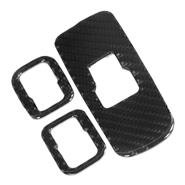 3 stk Vindusbryterpanel Deksel Trim Dekor Karbonfiber Passer for S60/V60LHD