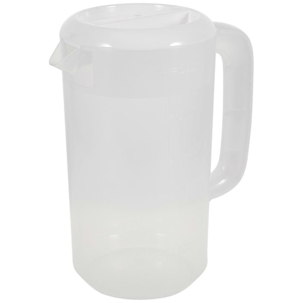 2500ml Transparent Plastik Målebæger Mælketekande Kold Vandkedel til Opbevaring og Servering af Drikkevarer (Hvid)