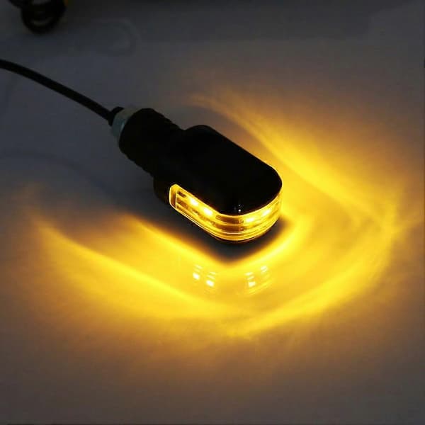 1 Par Motorcykel 7/8'' Styrändar 6 LED Blinkers Indikator Amber Ljus