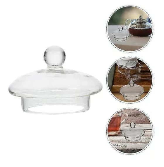 Tekannslock i glas, transparent tekannslock, transparent ersättningslock för tekanna, tekannslock 2pcs