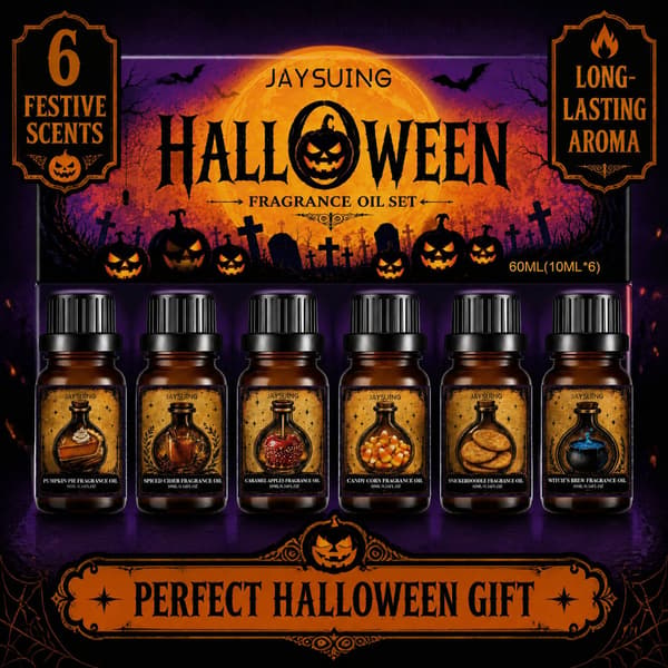 JAYSUING Halloween Aromaterapi Eterisk Olja Set – Hem Diffuser Presentförpackning