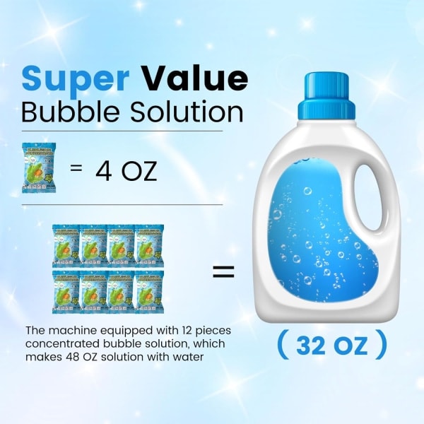 Bubbelmaskin, automatisk bubbelblåsare, kan blåsa mer än 15 000 bubblor per minut
