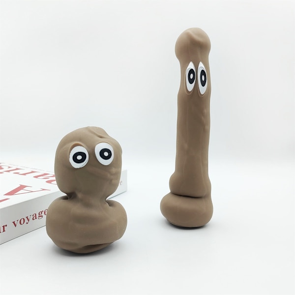 2-pak - Stressbold/Klemmebold - Lortekurv - Elastisk Poop