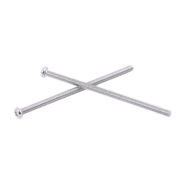 60 stk. Sølvfarget M2 * 40mm 304 Rustfritt Stål Rundhode Skruer Bolt