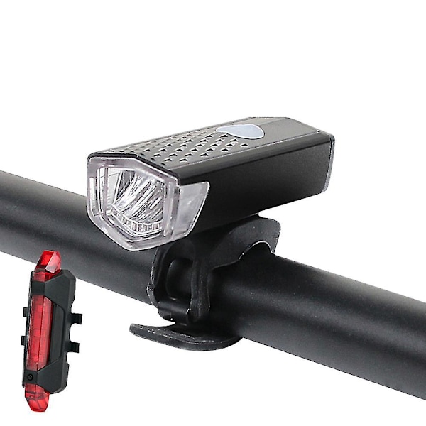 USB-oppladbart LED-sykkellys foran og bak, vanntett sykkellys baklyssett, 3 lysmoduser