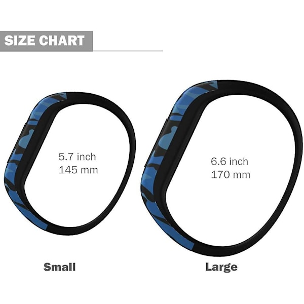 For Garmin Vivofit Jr/jr 2/3 Bands, Silikon Elastiske Utbyttbare Klokkeremmer For Barn Gutter Jenter Små Store (Ingen Sporing) - Stor, Blå Camo