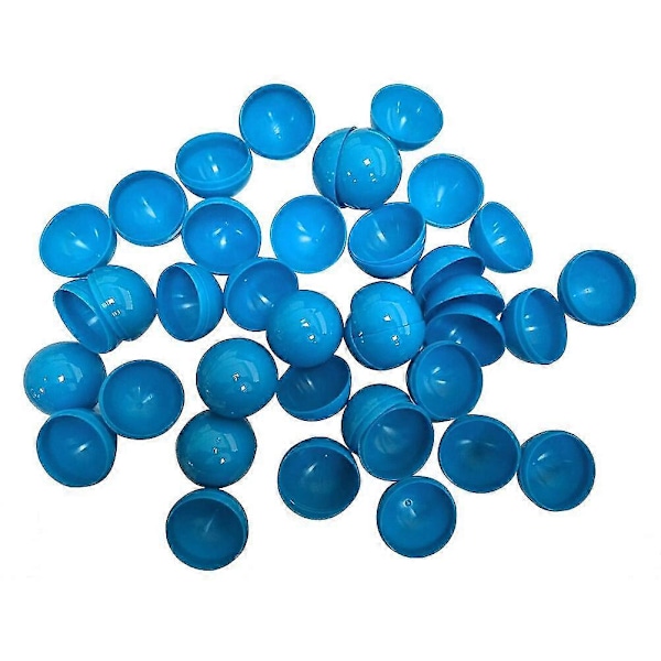 50 st Lottokulor Små Roliga Färgglada Aktivitets Ihåliga Kulor För Spel Fest (40mm Diameter Blå)