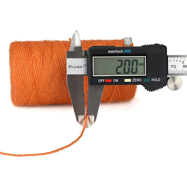 328 fot Naturligt Bomullsrep Bästa Konst & Hantverk Present Snöre Julsnöre Hållbart Packnings Snöre För Presentprydnader Färg: Orange