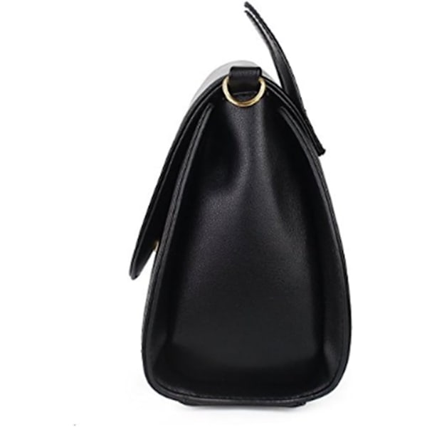 Kawaii Axelväska för Kvinnor Söt Kattformad Crossbody Väska Casual Väska PU Läder (Svart)