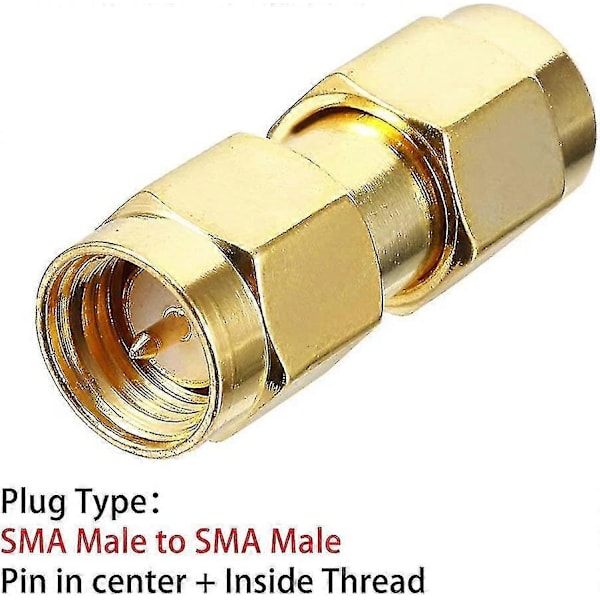 RF-koaxialadapterkontakt SMA-koaxialjackkontakt SMA hane till SMA hane (5-pack)
