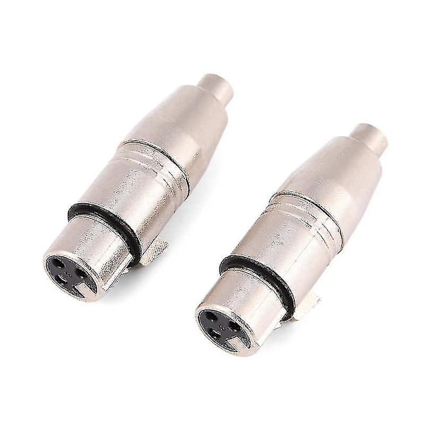 2 stk 3-pins XLR Hunn til Hunn O Mikrofon Mic Kontakt Adapter for Mikrofoner/Gitarer/Scene