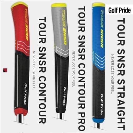 Rött golfklubbsgrepp, puttergrepp, bekvämt helgummigrepp, halkfritt, slitstarkt, snyggt puttergrepp.