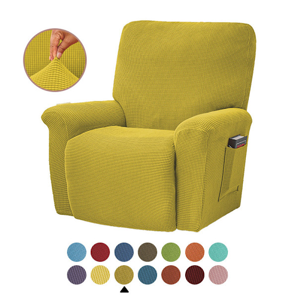 All-inclusive elastisk recliner soffaöverdrag enfärgad polarfleece soffa kudde överdrag för alla årstider Recliner överdrag