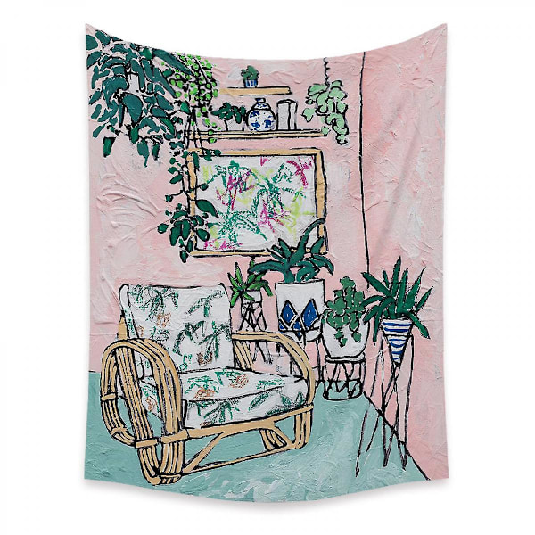 Wekity Botanisk Boho Hemmatta Estetisk Konst Hembakgrund Tyg Ornament Present Mandala Matta Ornament (ZJ825-65, 71 X 91 Tum)