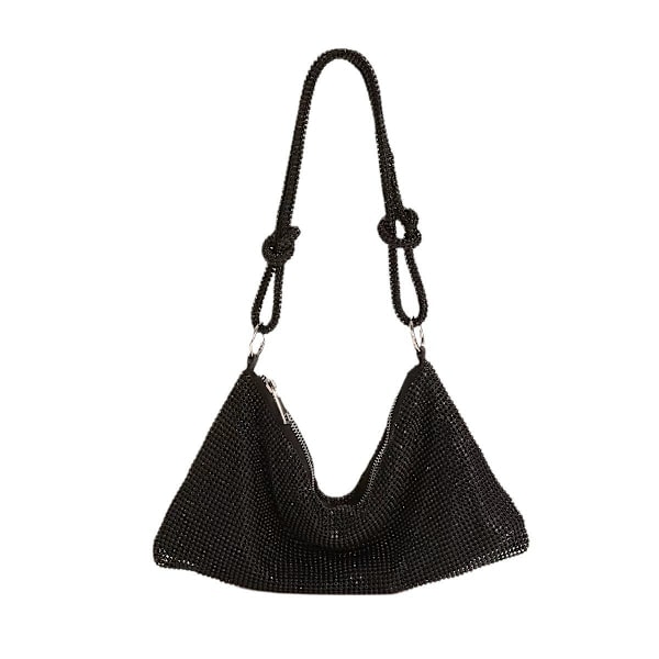 Naisten crossbody-laukku strasseilla, hopea, clutch, iltalaukku, käsilaukku, kimaltelevat strassit, timantti clutch, juhliin, morsiamelle, yö laukku...