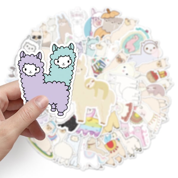 Alpaca Bagage Stickers - Nemt at Sætte På Kufferter, Motorcykler, Skateboards, Guitarrer, Graffiti Stickers, Skoleartikler