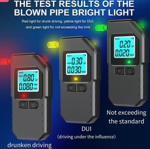 Bærbar alkometer med LCD-display - nøjagtig og praktisk