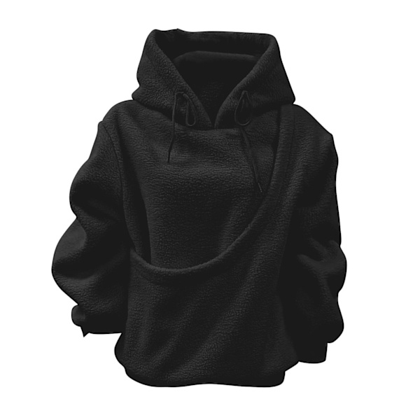 Fleecetakki lemmikkitaskulla (pieneläintasku) black XL