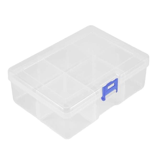 6 Avtakbare Plastoppbevaringsbokser Smykker/Ørepynt/Verktøybeholder Organizer E0Xc