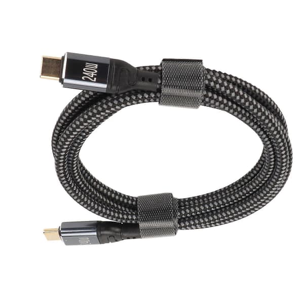 USB C til USB C-kabel PD240W USB2.0 Type C-grensesnitt 480 Mbps USB C hann til C hann dobbeltsidet datakabel 150 cm