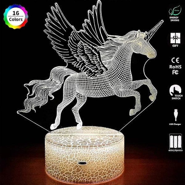 Dinosaur Legetøj Børn 3D Illusion Bordlampe Fjernbetjening Dinosaur Natlys til Børn 2 3 4 5 6 7 8-12 År Gamle Drengegaver