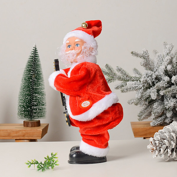 Elektrisk gungande jultomte, musikspelande jultomteleksak batteridriven sjungande och dansande jultomte B