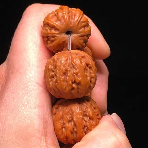 Herre valnøddeperlearmbånd – Chunky, fedårede \"Wenwan\"-stil (Bodhi/bedeperleæstetik)