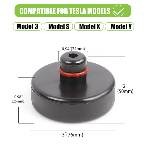 Lyftkudde för Tesla Model 3, S, X, Y Svart