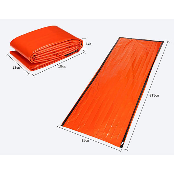 4 st Outdoor Emergency Warm Vattentät Sovsäck Camping Överlevnadspåse, Orange Första Hjälpen Sovsäck Katastrofhjälp Nödförvaringspåse