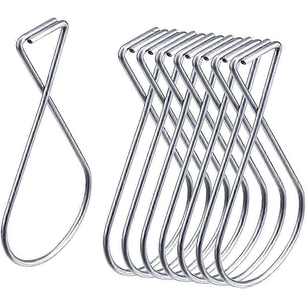 Pack of 100 8 Shaped Spring Steel Ceiling Hooks - for Suspended Ceiling, Trellis Ceiling, False Ceiling - Suitable for Christmas, Office, Interior Dec