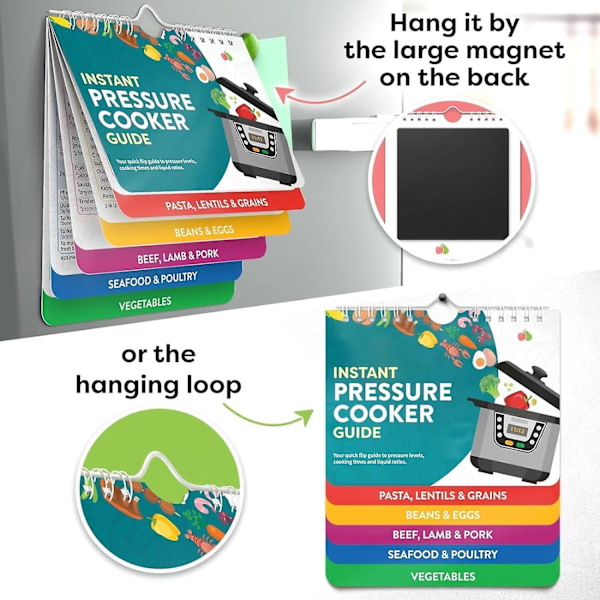 Air Fryer Fuskark Magneter Kockguide Häfte, Air Fryer Kocktider Diagram Air Fryer Magnetisk Fuskark Kocktider Referensguide