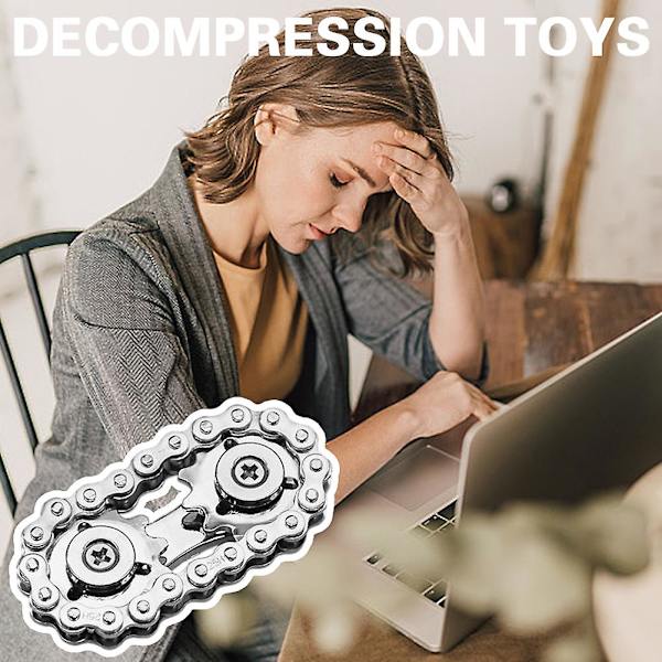 Sval Gears Kedja Fidget Leksak för Stressavlastning Lätt Decompression Leksak för Kvinnor Män