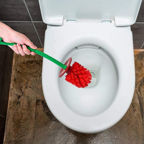 Toiletplunger og toiletbørste kombination til badeværelsesrengøring, 1 sæt