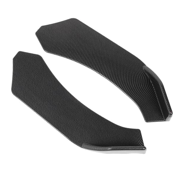 2 st Front Bumper Lip Universal Kolfibermönster 57cm Lip Splitter Skydd för Fordon