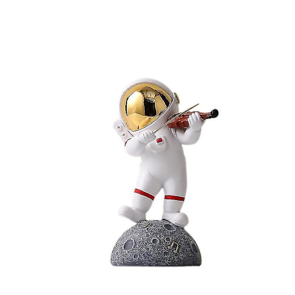 Band Astronaut Astronaut Prydnad Grossist Vardagsrum Skrivbords Hem Prydnad Liten Prydnad Present Violinist Guld