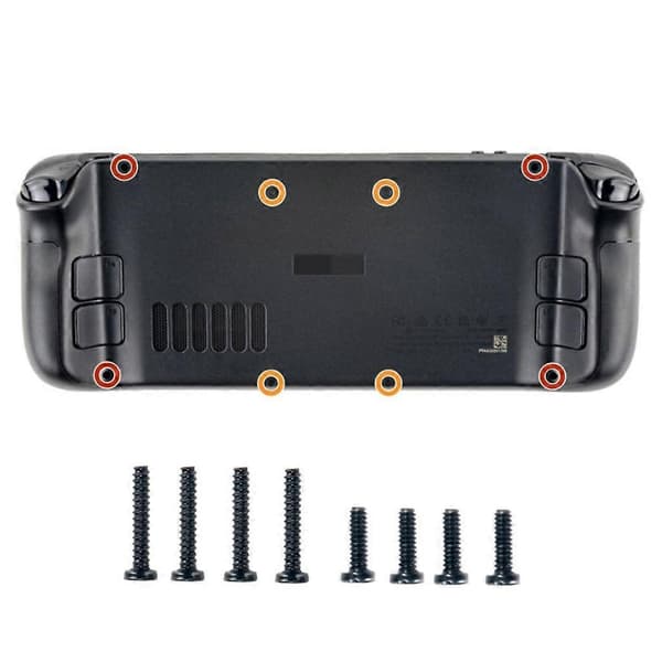 Erstatningsskruer i metall for bakdeksel, bakside, harddisk-skrue, gamepad-tilbehør for Steam-Deck